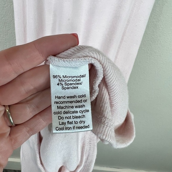 ATM Women's Ribbed Knit‎ Tank Mini Dress Racerback Sleeveless Pink Size S - Picture 7 of 13